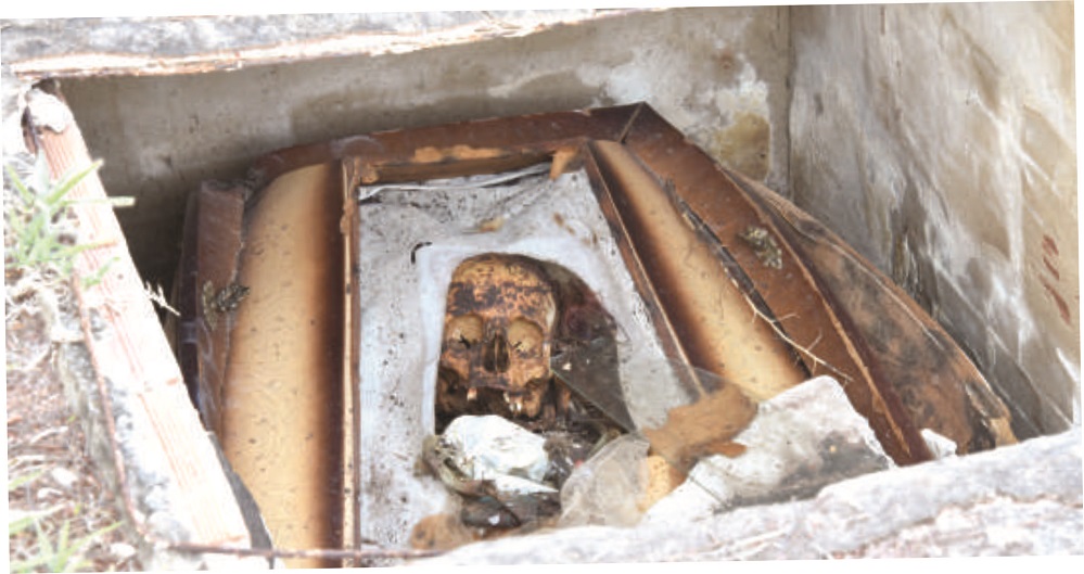Túmulos violados, caixões abertos e até crânio exposto em cemitérios de MS